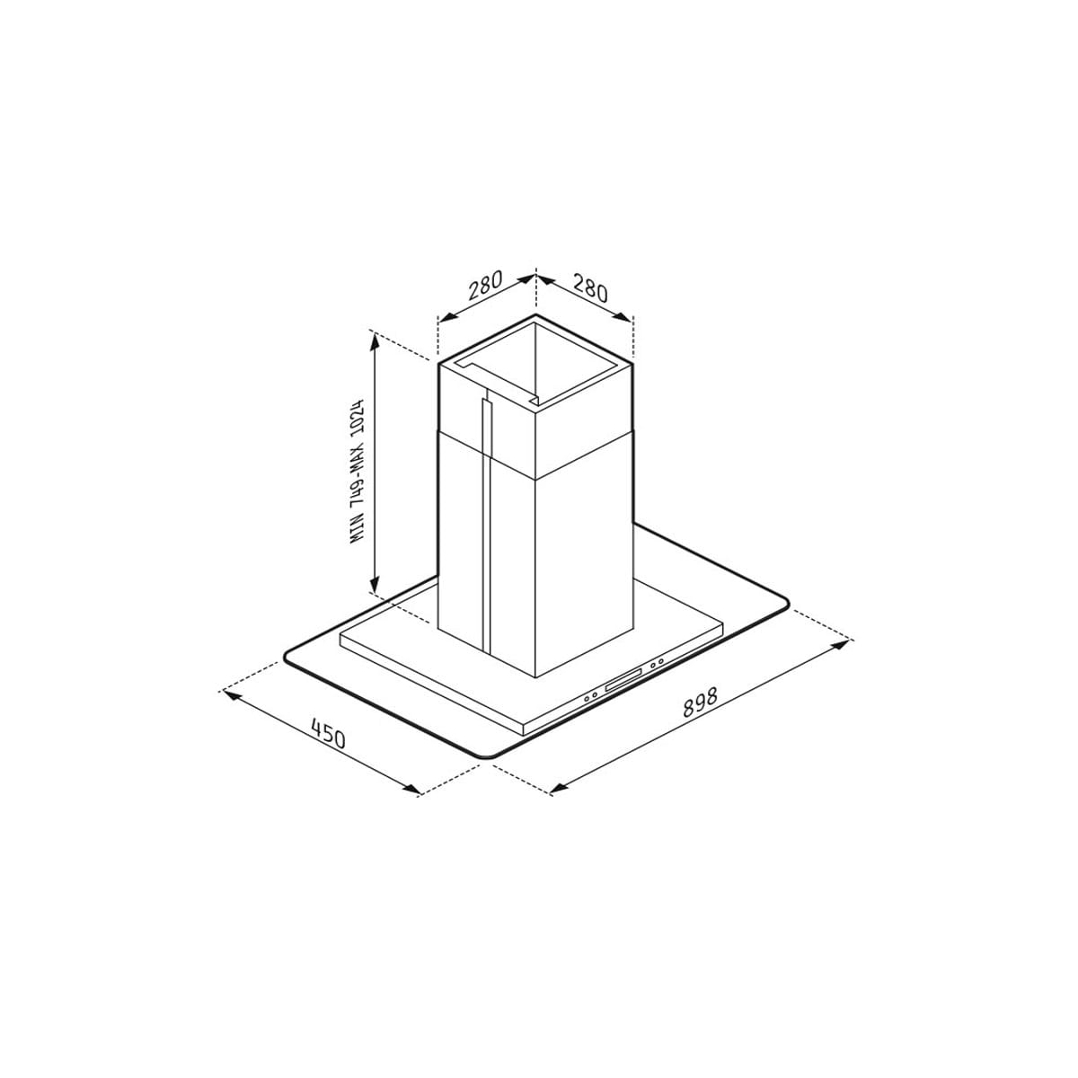 Pyramis Cielo Premium Απορροφητήρας Οροφής - 065018501 - Image 2