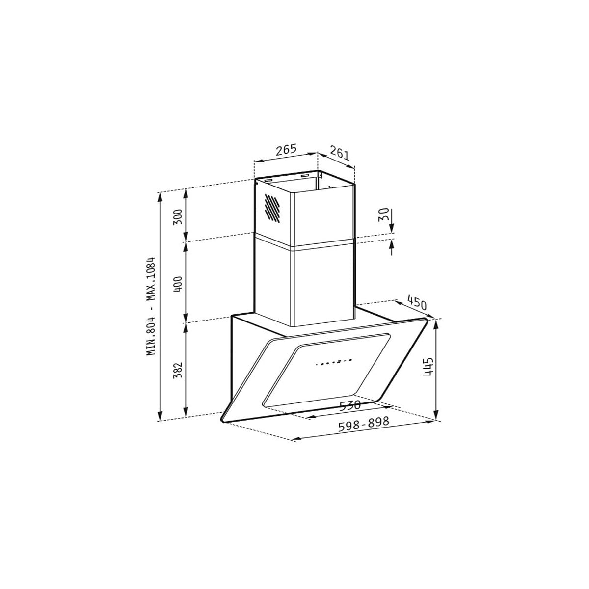 Pyramis Fiero Premium Απορροφητήρας Λευκός 60cm & 90cm - 065023201 - Image 2