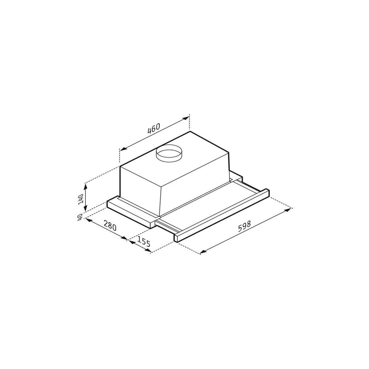 Pyramis Turbo Slim Essential Απορροφητήρας Συρόμενος 60cm - 065006401 - Image 2
