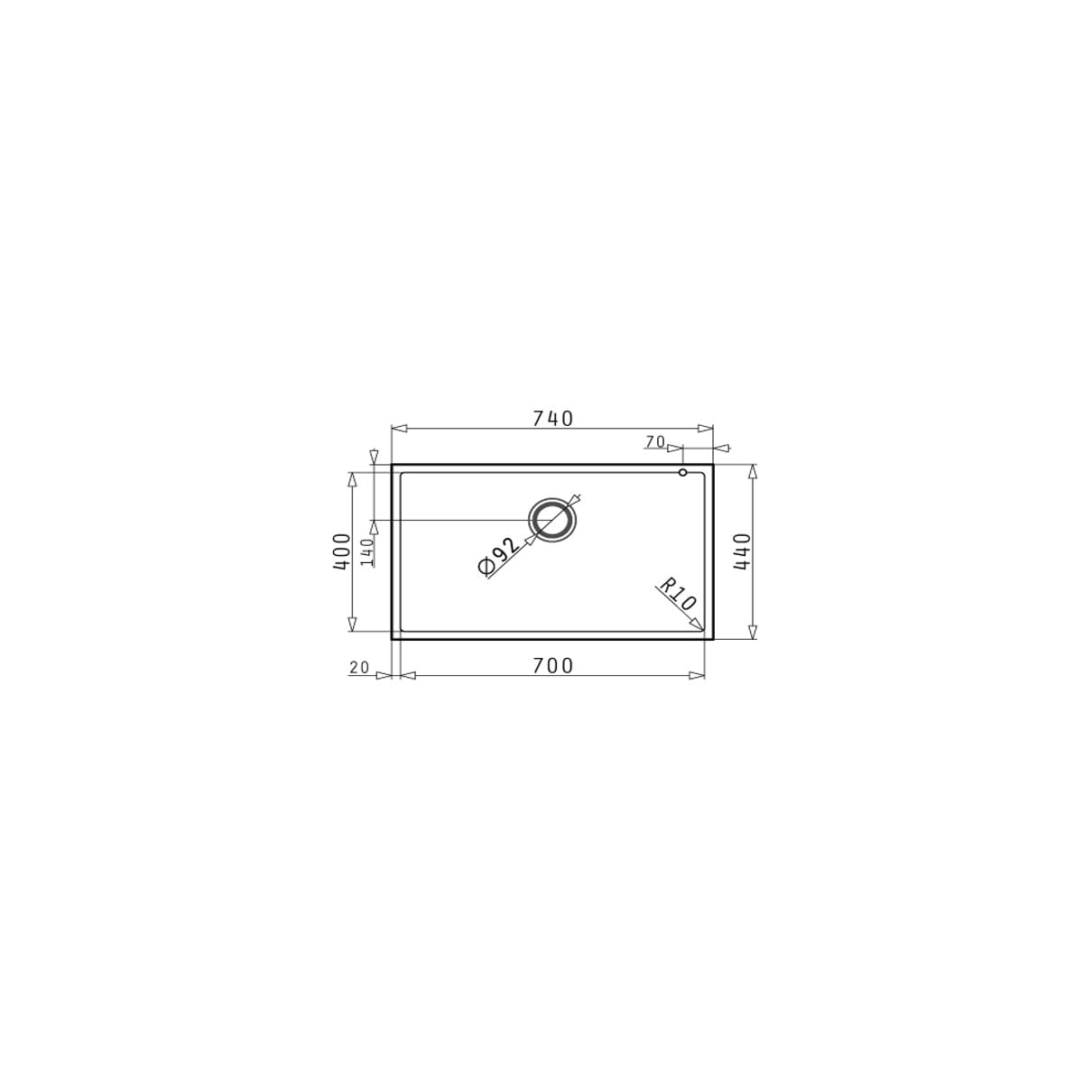 Pyramis Pyragranite Tetragon 1B Νεροχύτης 70x40 - 070068411 - Image 3